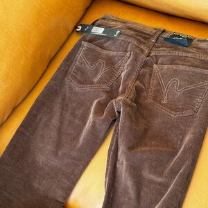 Brown corduroy pants Citizens of Humanity size 24 straight leg